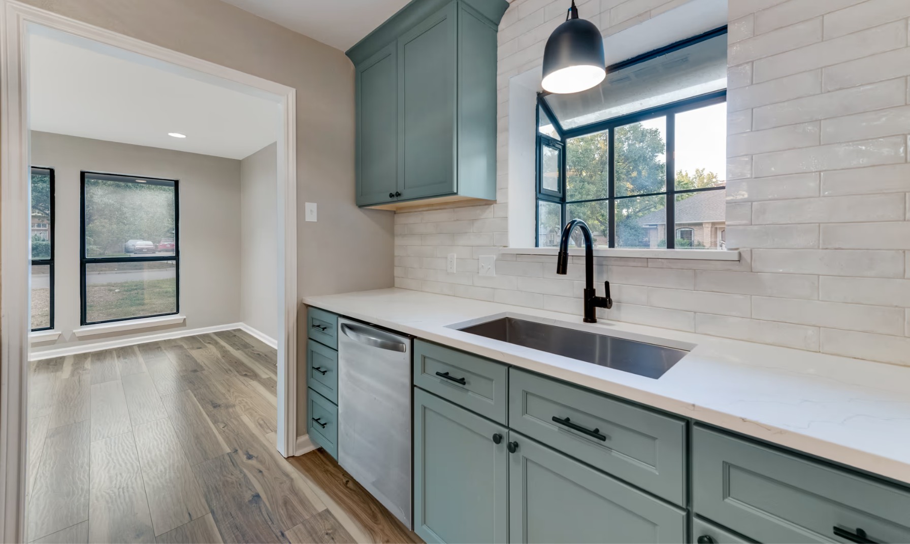 Farmhouse Sage Green Cabinets