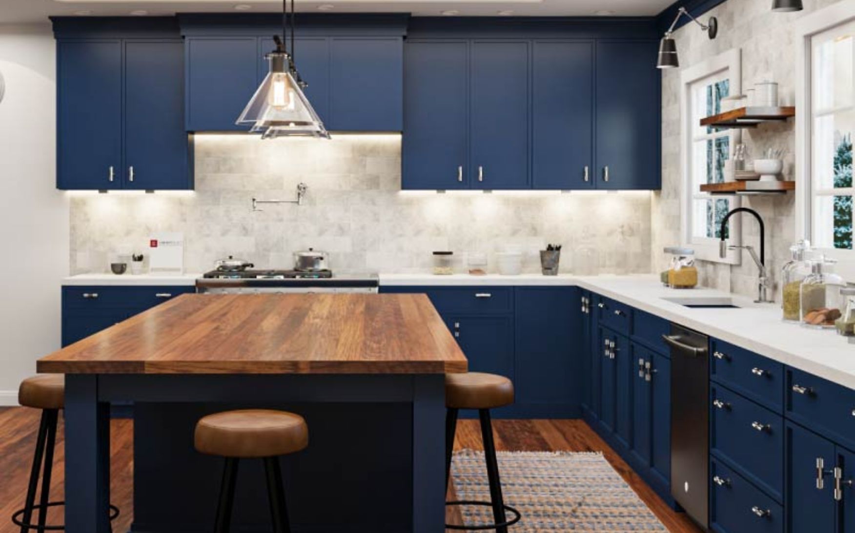Blue Kitchen Cabinets Pros and Cons