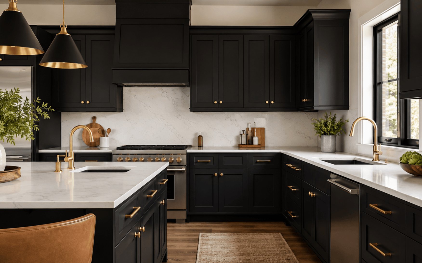 Black Kitchen Cabinets