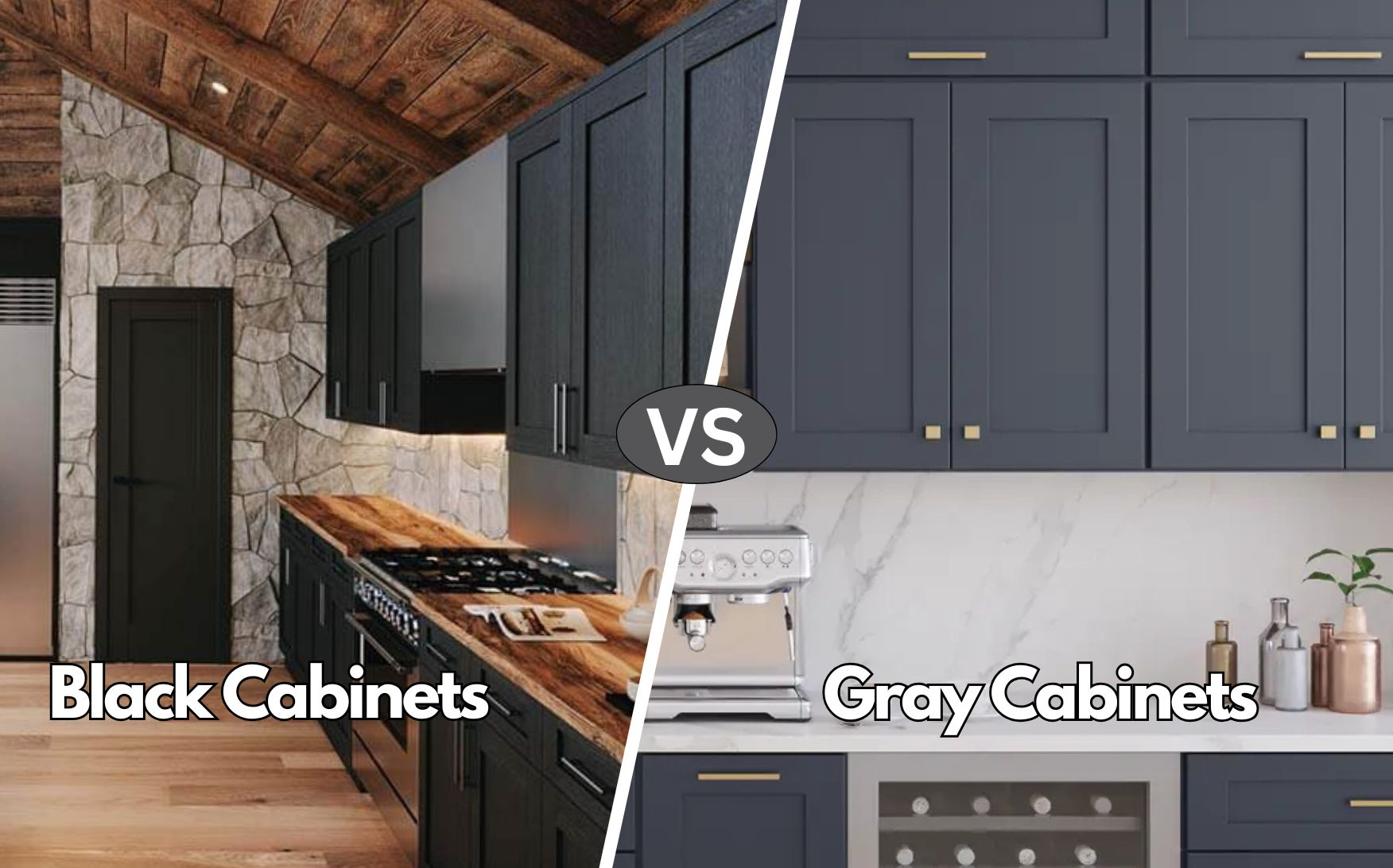 Black vs Gray Kitchen Cabinets