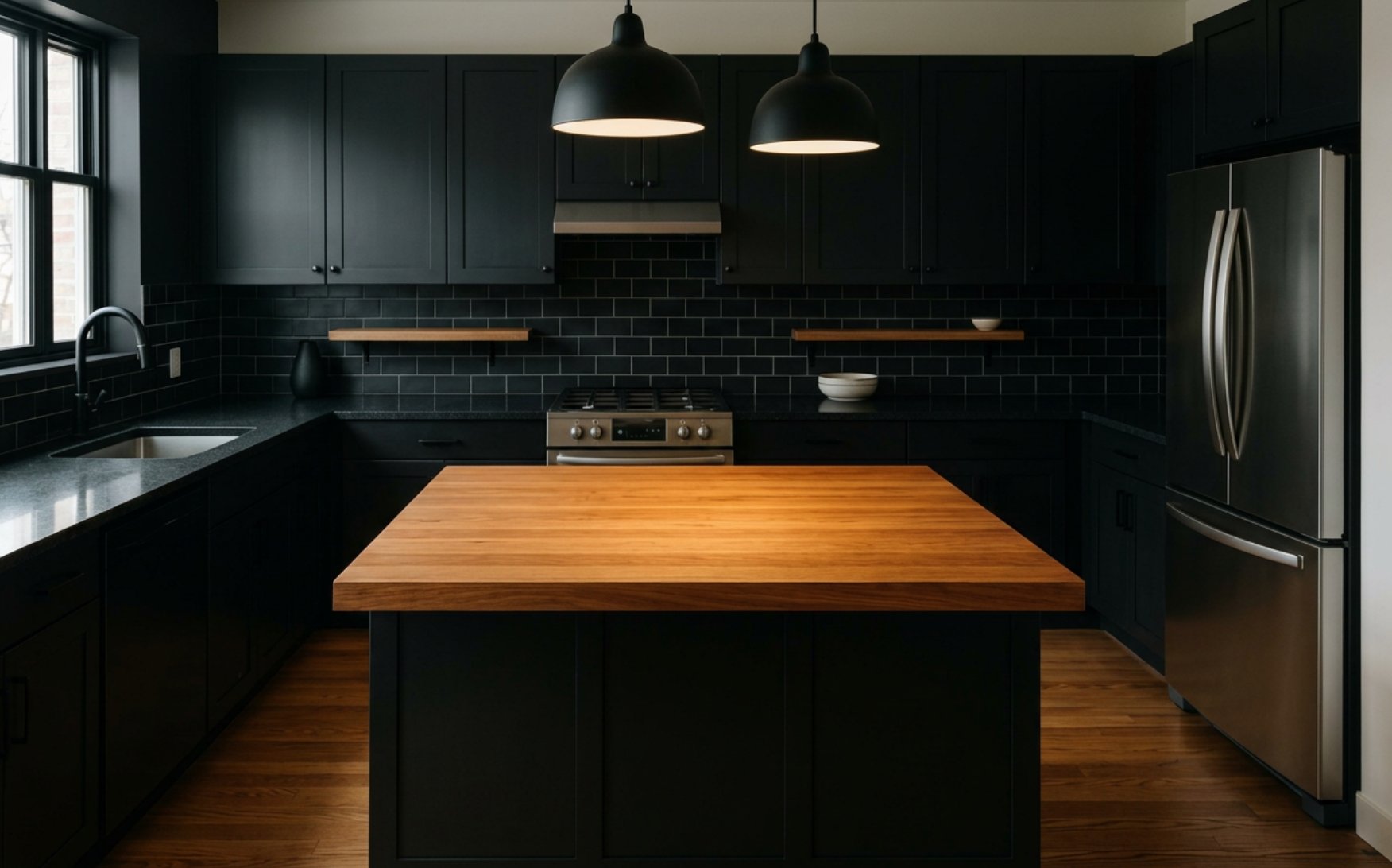 Butcher Block (Light Wood) The Warm Contrast
