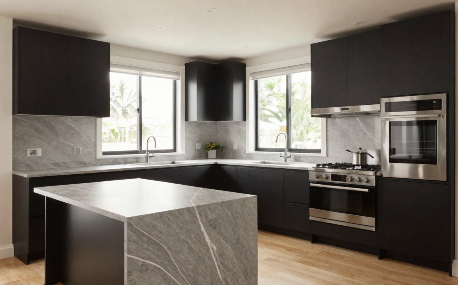 Gray Marble or Quartz for a Balanced Look